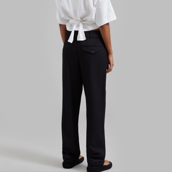 Proenza Schouler Black White Label DRAPEY Suiting Trousers 12 NWT - Picture 2 of 9